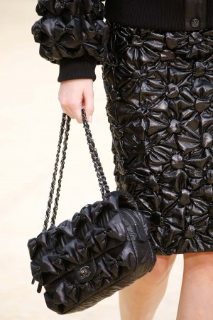 Chanel Black Quilted Puffed Flap Bag Fall 2015
