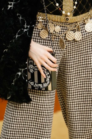 Chanel BlackGold 5 Mosaic Embellished Clutch Bag Fall 2015