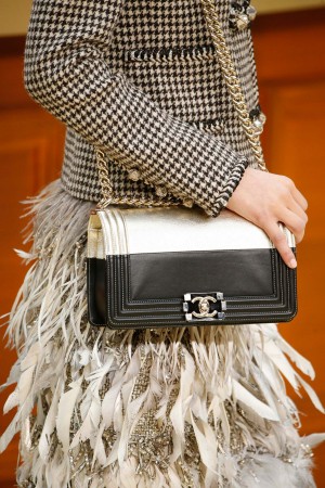 Chanel BlackGold Boy Bag 2 Fall 2015