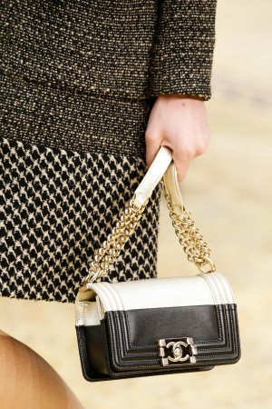 Chanel Gold Black Boy Bag Fall 2015