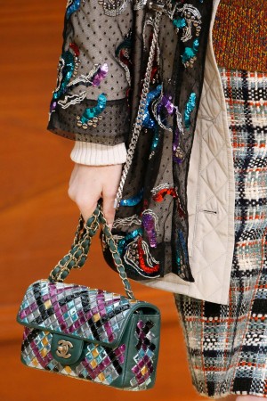 Chanel Green Multicolor Mosaic Flap Bag Fall 2015