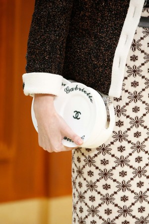 Chanel White Plate Clutch Bag Fall 2015