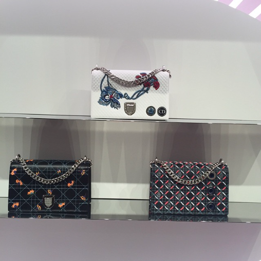 Dior Embroidered Diorama Flap Bags