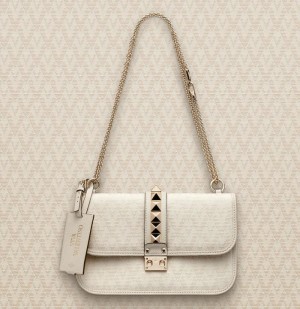 Valentino Ivory Viva Valentino Lock Flap Medium Bag