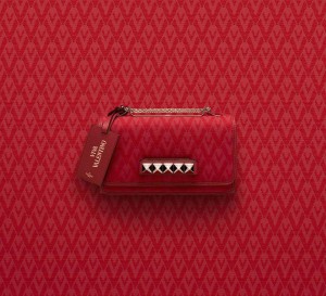 Valentino Red Viva Valentino Va Va Voom Clutch Bag