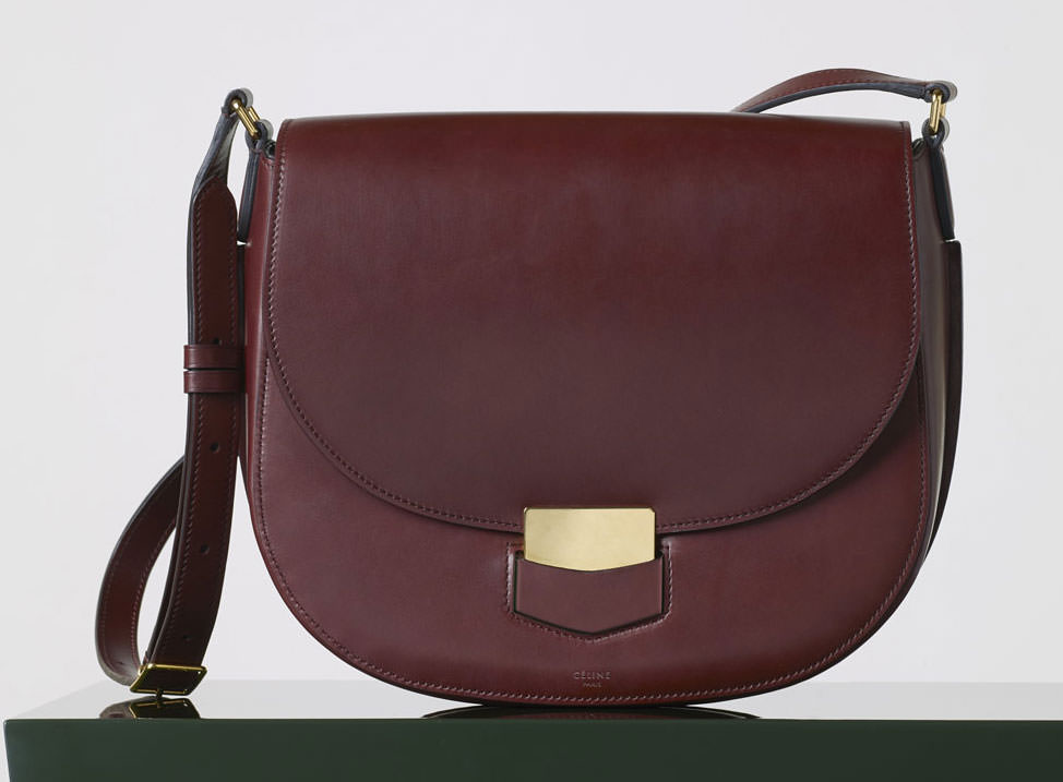 Celine-Medium-Trotteur-Bag-Burgundy