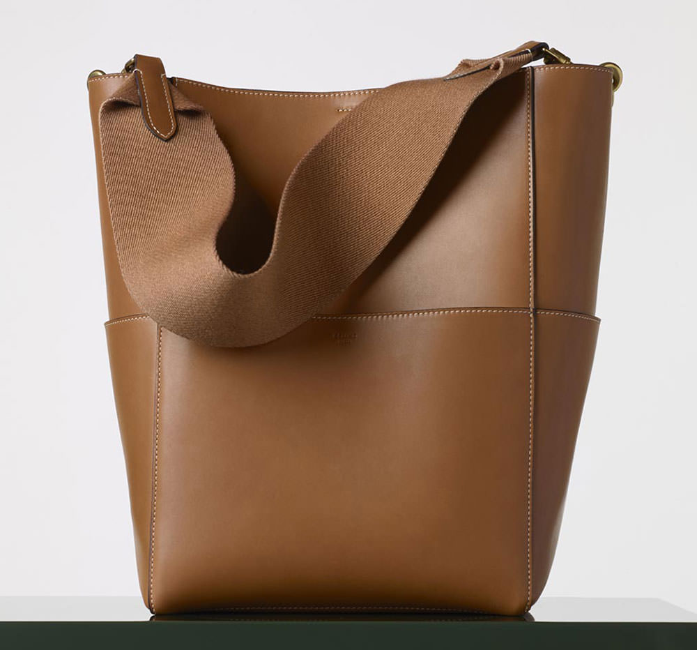 Celine-Sangle-Seau-Bag-Tan