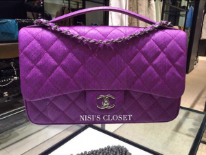 Chanel-Purple-Elaphe-Easy-Carry-Large-Bag