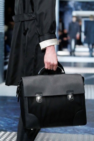 Prada-Black-NylonLeather-Briefcase-Bag
