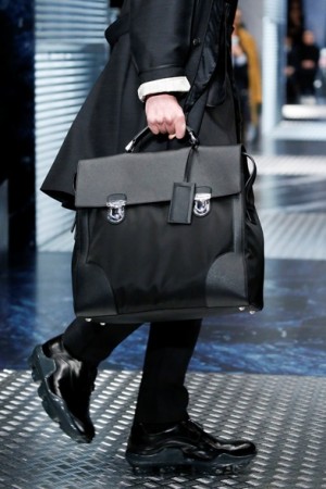 Prada-Black-NylonLeather-Large-Briefcase-Bag