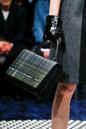 Prada-BlackGreen-Checkered-Flap-Bag