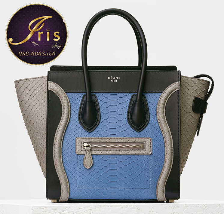 Celine Micro Luggage Bag in Multicolor Python Style code: 177394AL7.06BM Size: 10’ x 10’ x 6’ (H x W x D) inches Price: $5900 USD, €4200 euro