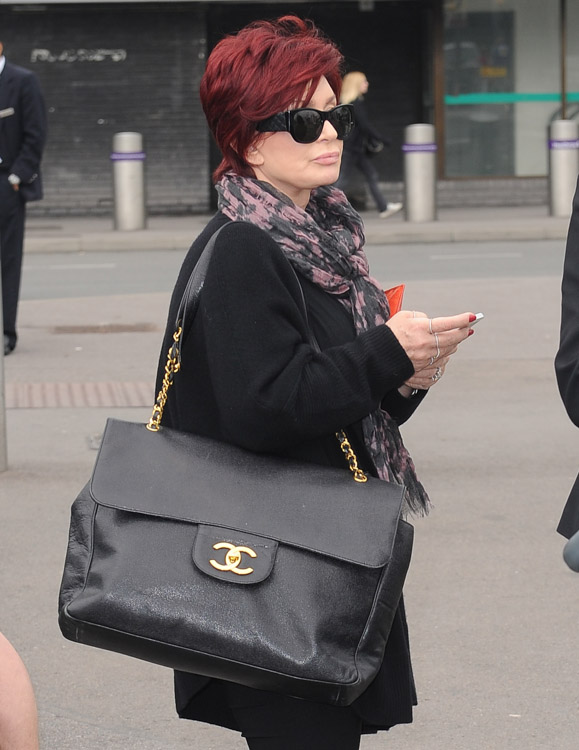 Sharon Osbourne Chanel Maxi Flap Bag