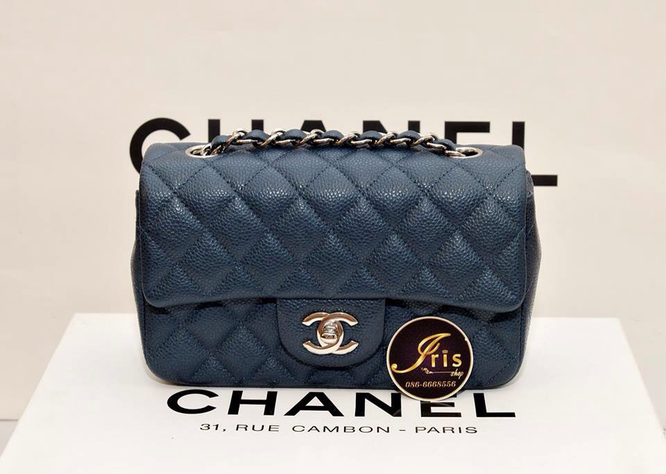 Chanel Mini 8 Caviar Blue SHW 15C พร้อมส่ง!! – Iris Shop