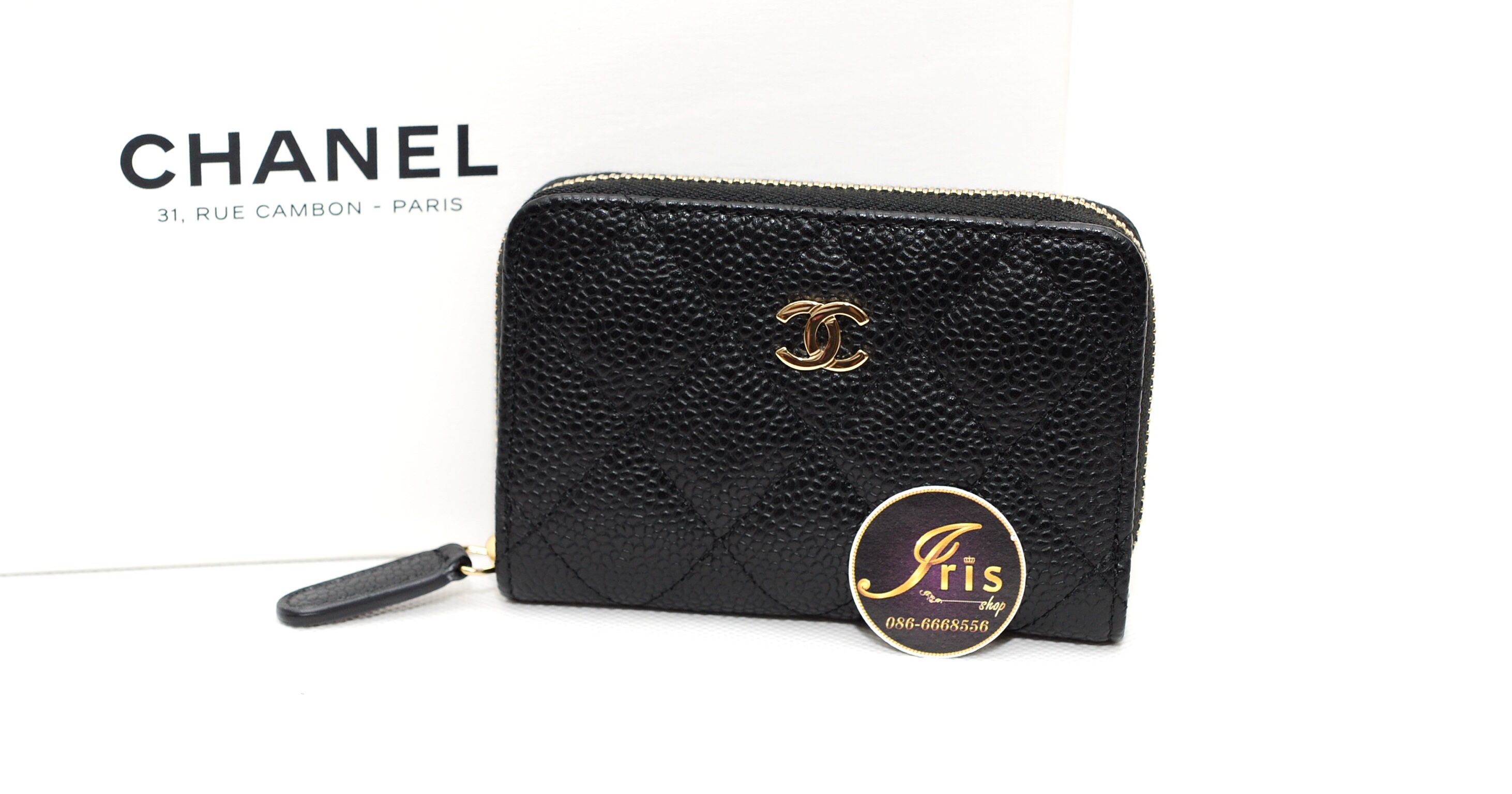 กระเป๋าเงิน Chanel zippy coin wallet in Black GHW 4.2” สีดำ อะไหล่ทอง สวย ใช้งานสะดวก ของใหม่ ...