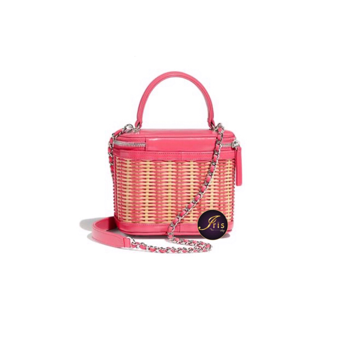 Chanel Rattan Pink Calfskin Small Vanity Case ของใหม่ พร้อมส่ง‼️ – Iris Shop