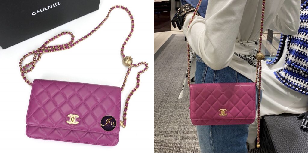 Chanel wallet on chain (WOC) with adjustable chain in purple ของใหม่  พร้อมส่ง‼️ – Iris Shop