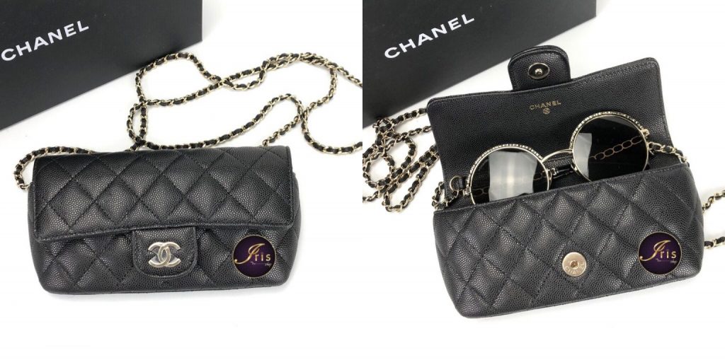 Authentic Chanel 19 Black Glasses Case With Classic Chain Luxury Bags   Wallets on Carousell