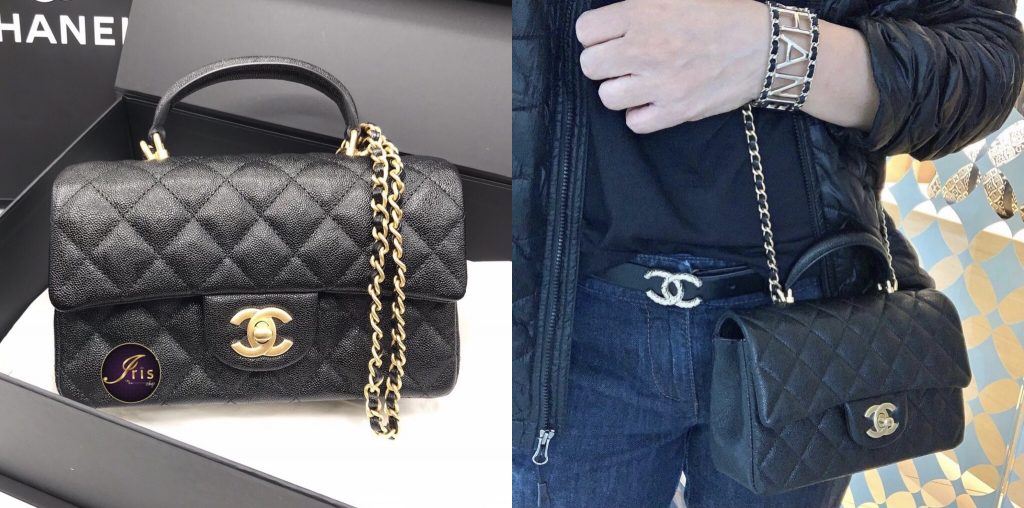 Túi Chanel Mini Flap Bag With Top Handle Beige  Mikiishop