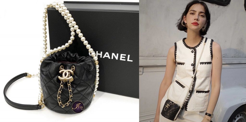 Chanel Black Quilted Leather Mini Drawstring CC Bucket Bag  Yoogis Closet