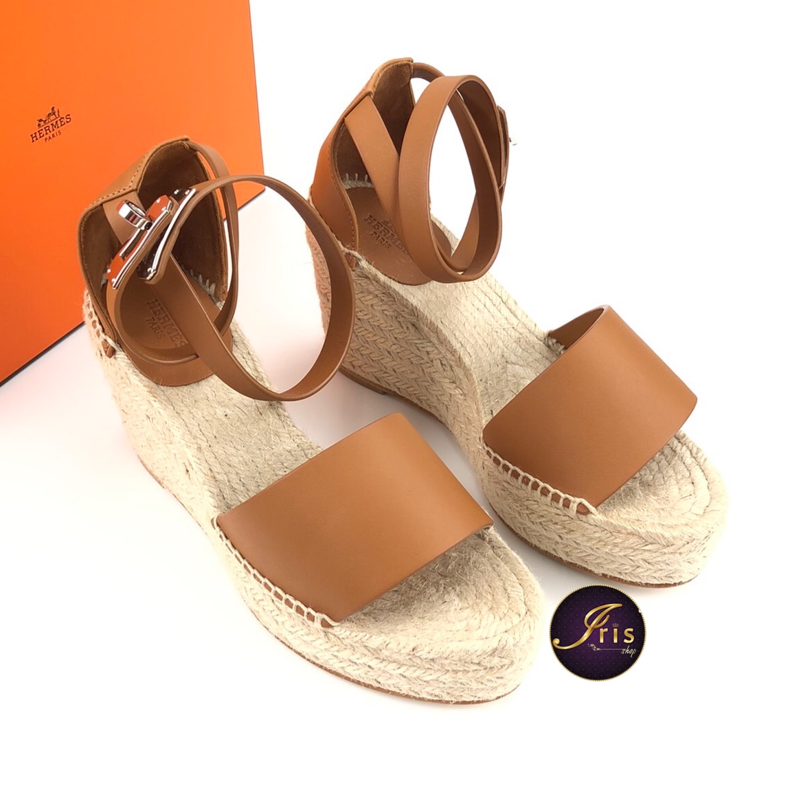 Hermes tipoli espadrille in gold