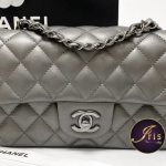 กระเป๋า Chanel classic mini 8” dark gray metallic calfskin ของใหม่ พร้อมส่ง‼️