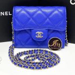 กระเป๋า Chanel card holder with chain in blue caviar ของใหม่ พร้อมส่ง‼️