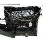 กระเป๋า Chanel22 medium bag in black calfskin Shw ของใหม่ พร้อมส่ง‼️
