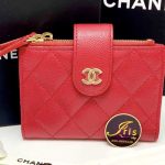กระเป๋าใส่การ์ด Chanel double zip card holder red caviar Ghw ของใหม่ พร้อมส่ง‼️