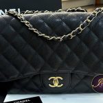 กระเป๋า Chanel classic jumbo 12” black caviar single flap bag Ghw…Used พร้อมส่ง‼️